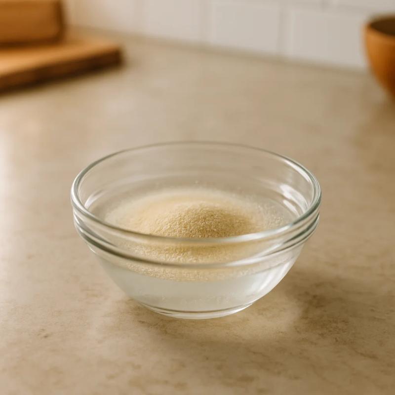 Paso 1 de Gelatina de Leche con Cajeta