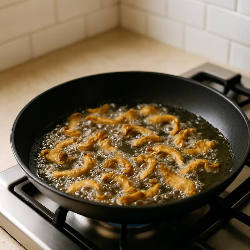 Paso 4 de Gorditas Veganas de Chicharrón de Setas