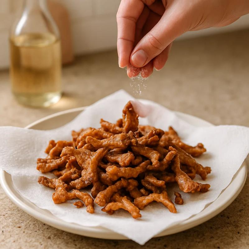Paso 5 de Gorditas Veganas de Chicharrón de Setas
