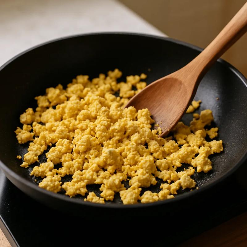 Paso 3 de Huevos Rancheros Veganos con Tofu