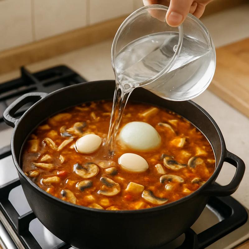 Paso 4 de Menudo Vegano de Setas