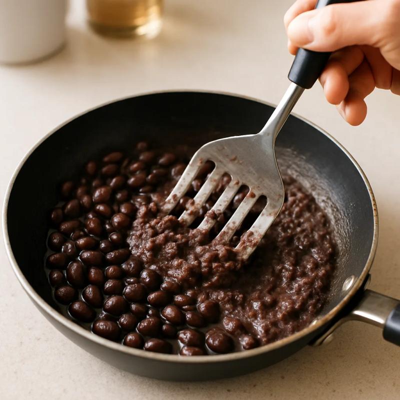 Paso 3 de Tacos de Nopal y Frijol Negro