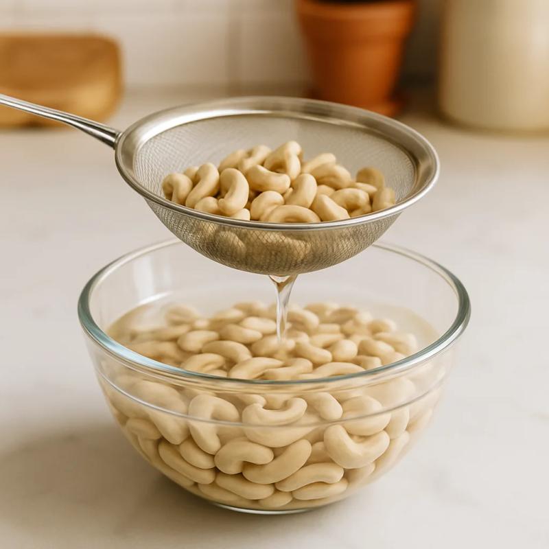 Paso 1 de Queso Vegano Estilo Oaxaca