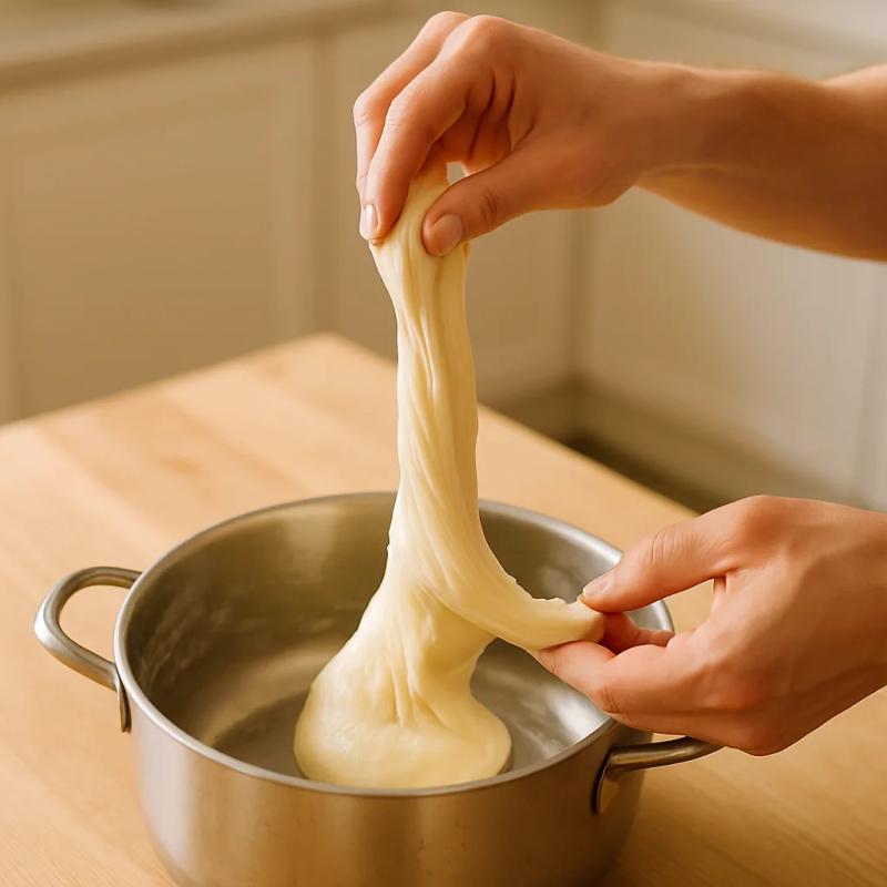 Paso 5 de Queso Vegano Estilo Oaxaca