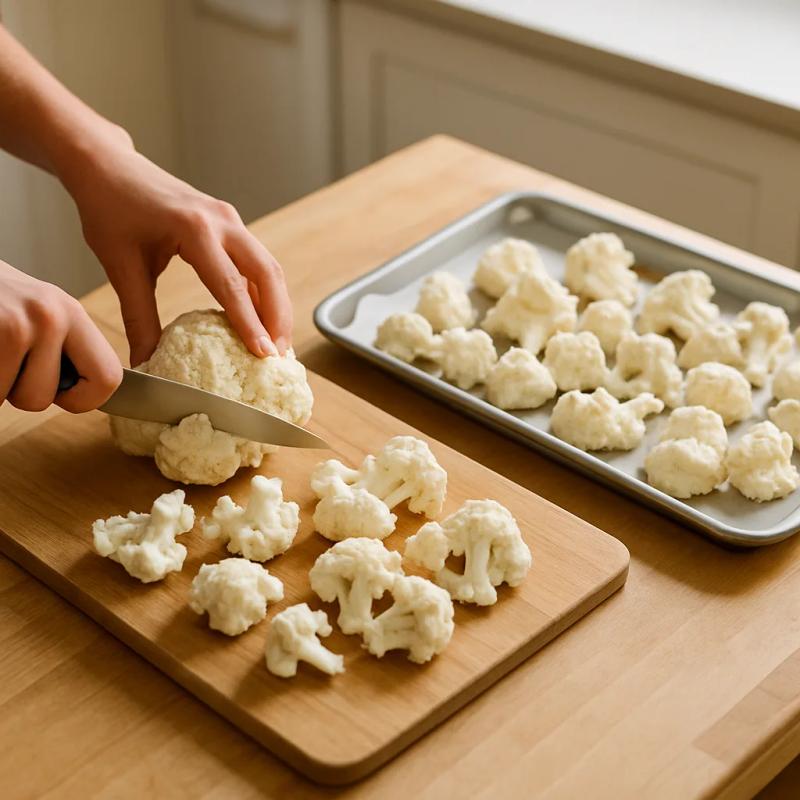 Paso 1 de Carnitas de Coliflor