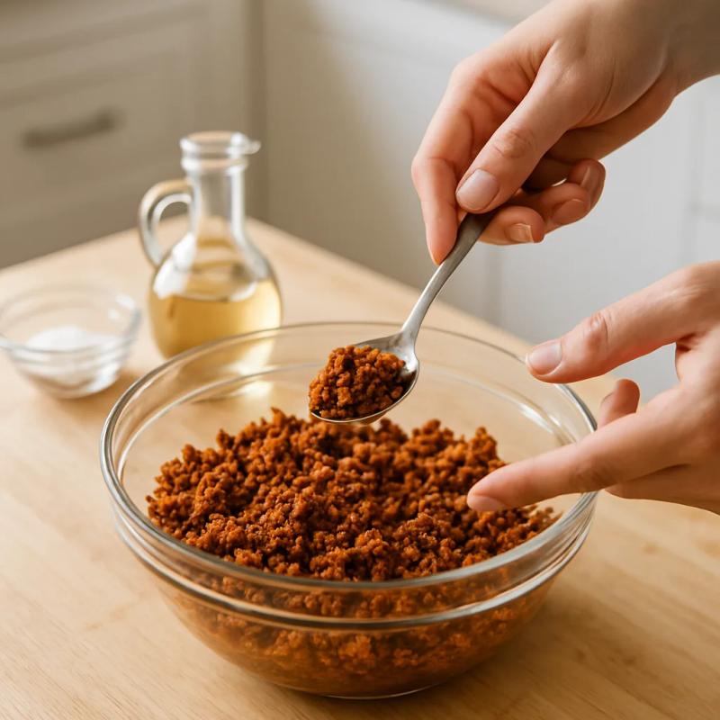 Paso 4 de Chorizo Vegano de Nuez