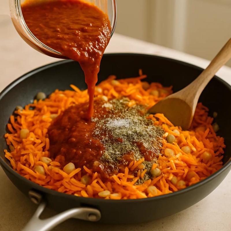 Paso 4 de Tinga de Zanahoria