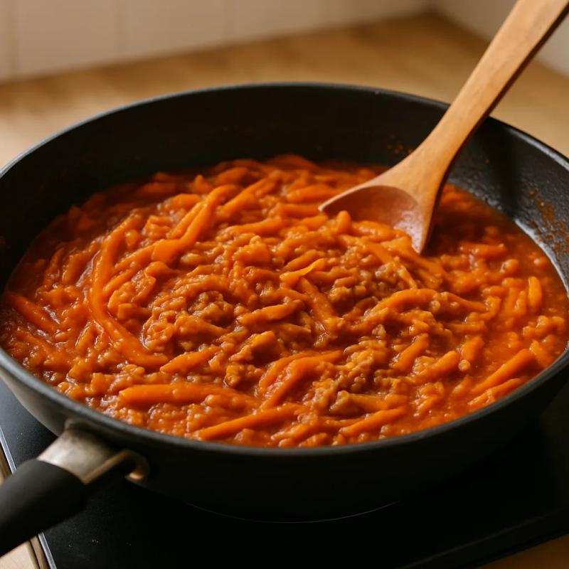 Paso 5 de Tinga de Zanahoria