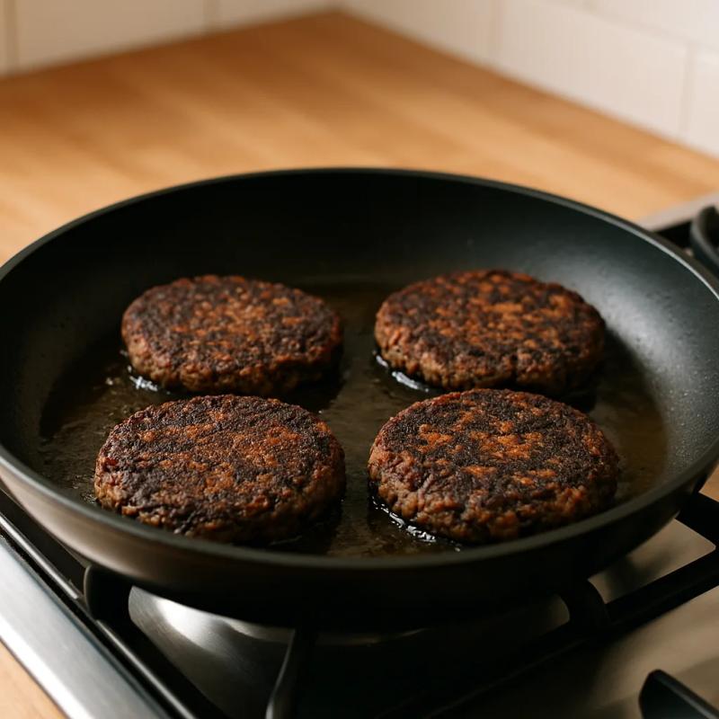 Paso 5 de Hamburguesa de Frijol Negro Mexicana