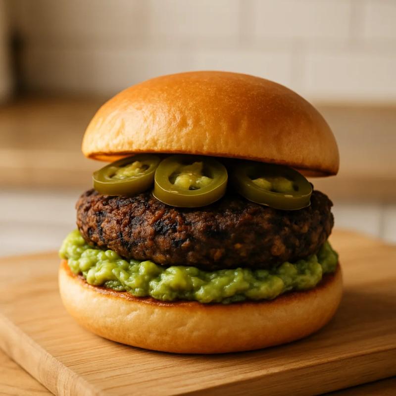 Paso 6 de Hamburguesa de Frijol Negro Mexicana