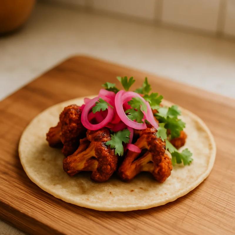 Paso 7 de Taco de Coliflor Adobada