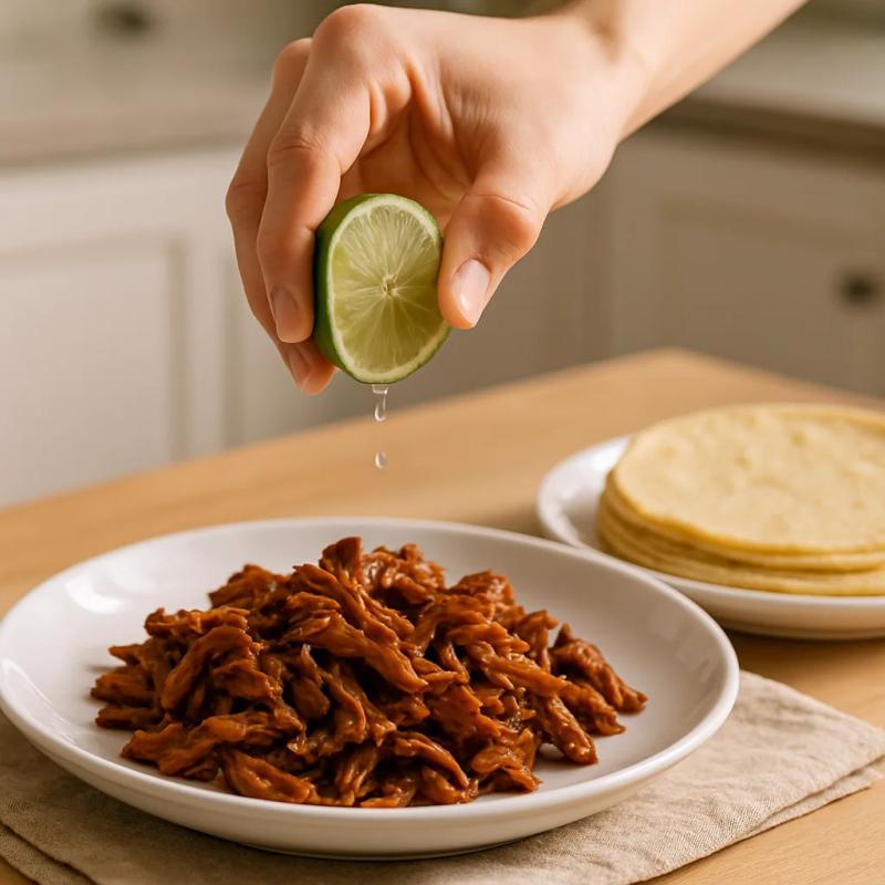 Paso 6 de Carnitas de Setas al Achiote