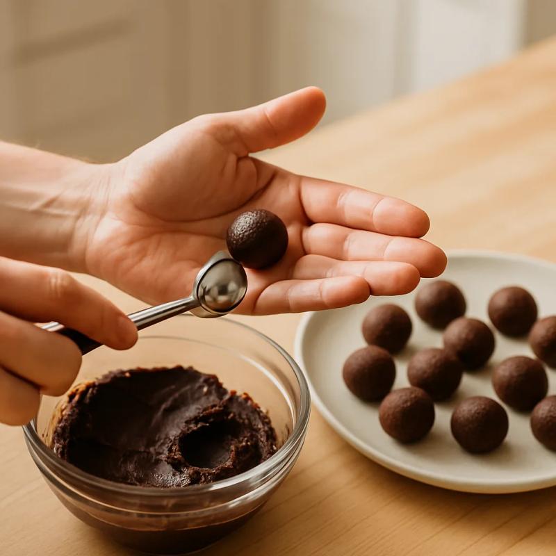 Paso 5 de Trufas de Chocolate Mexicano con Chile