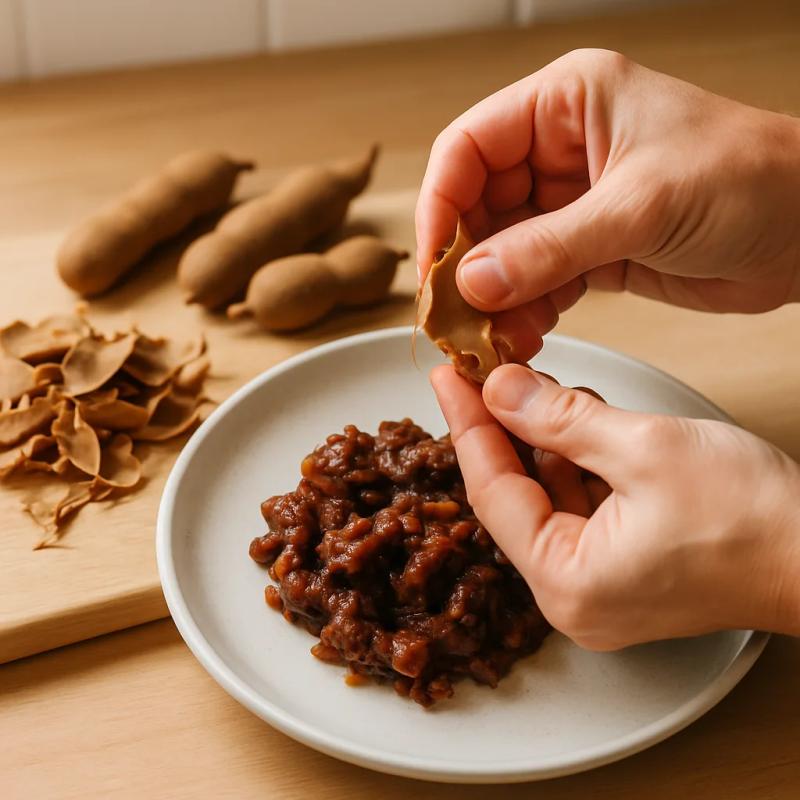Paso 1 de Bolitas de Tamarindo con Chile