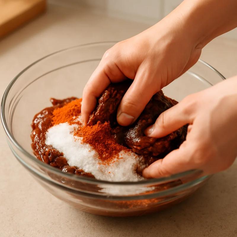 Paso 2 de Bolitas de Tamarindo con Chile