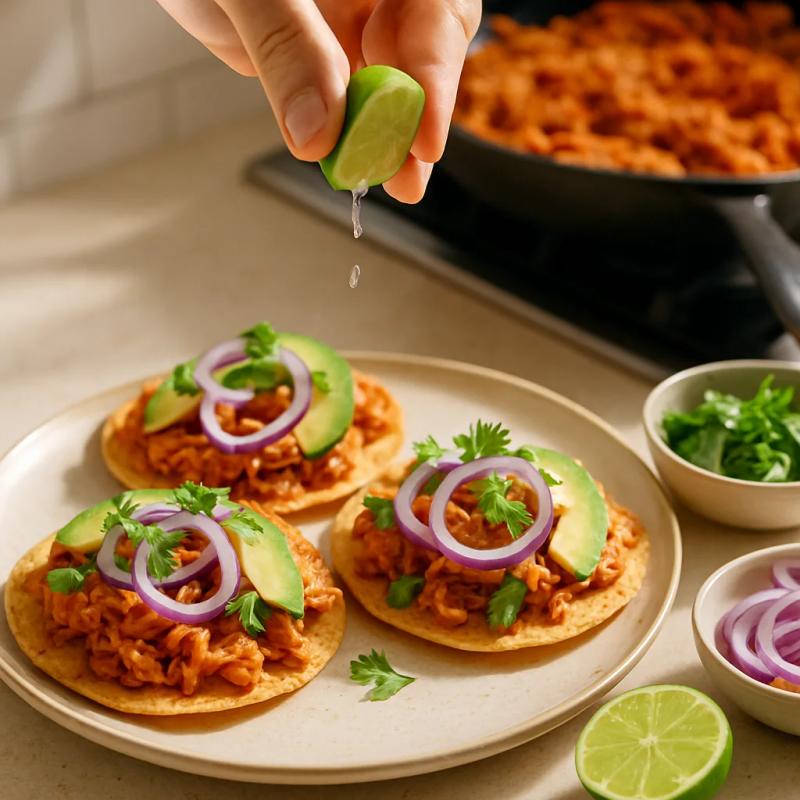 Paso 6 de Tostadas de Tinga de Jackfruit