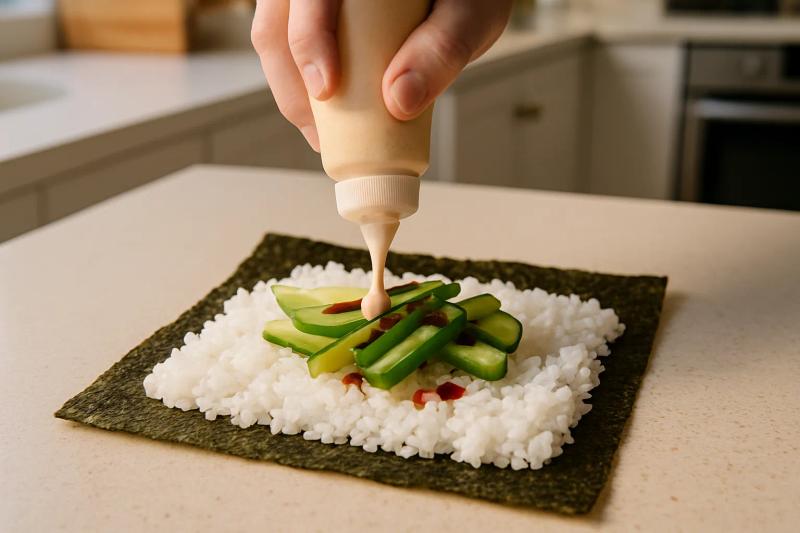 Paso 6 de Sushi Burrito