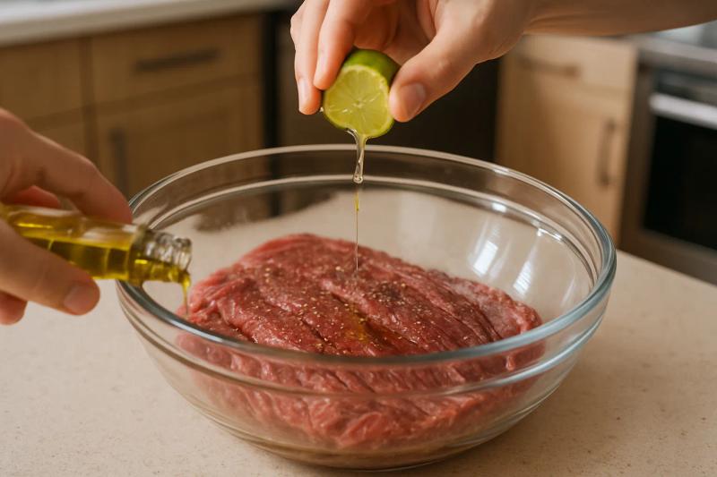 Paso 1 de Carne Asada a la Tampiqueña