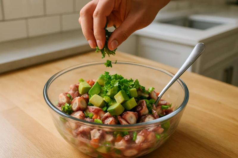 Paso 4 de Ceviche de Pulpo