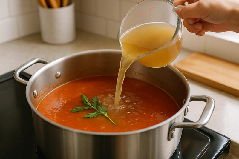 Paso 3 de Albóndigas en Caldillo