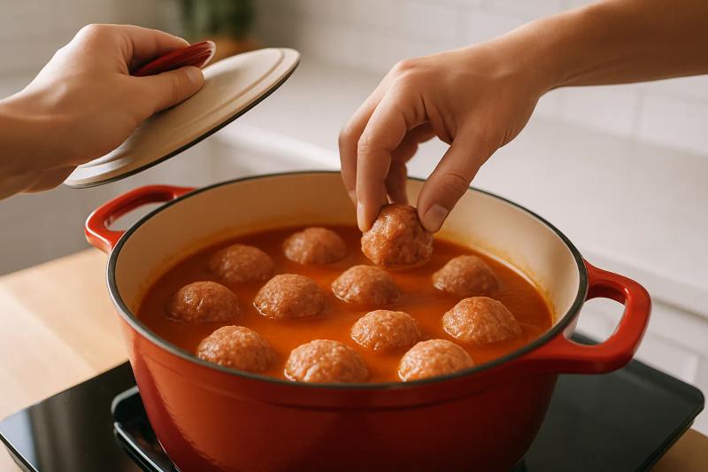 Paso 4 de Albóndigas en Caldillo