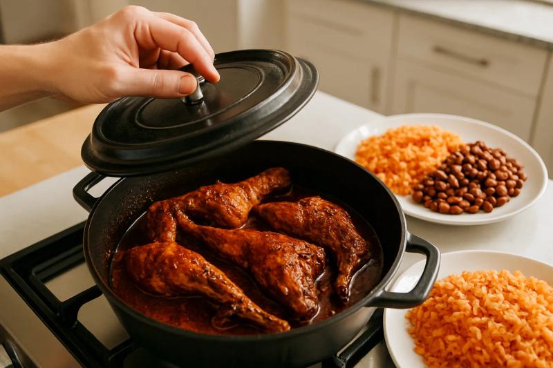 Paso 5 de Conejo en Adobo