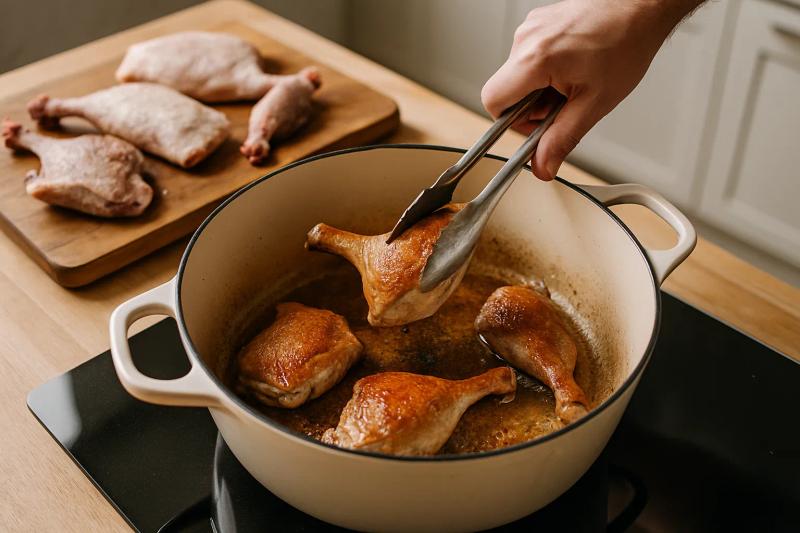 Paso 1 de Pato en Mole de Ciruela