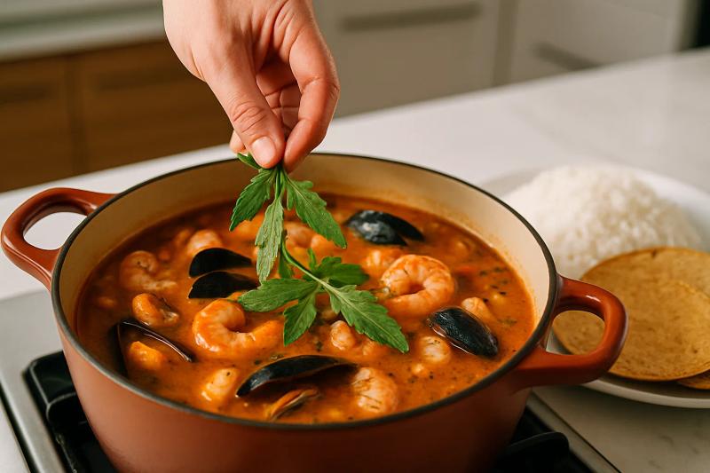 Paso 6 de Cazuela de Mariscos