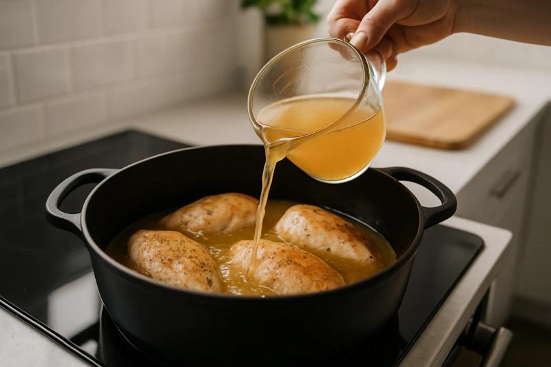 Paso 5 de Pollo Mechado