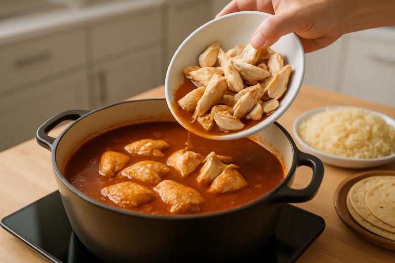 Paso 6 de Mole Ranchero