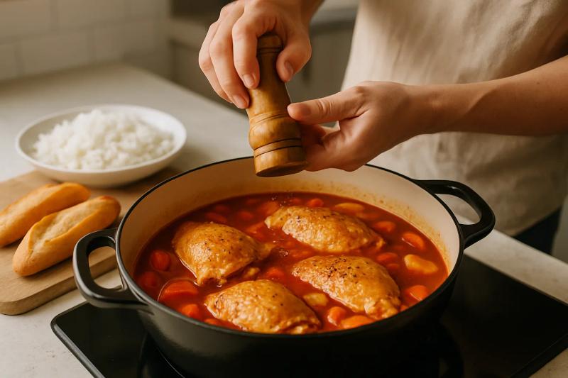 Paso 6 de Estofado de Pollo Yucateco