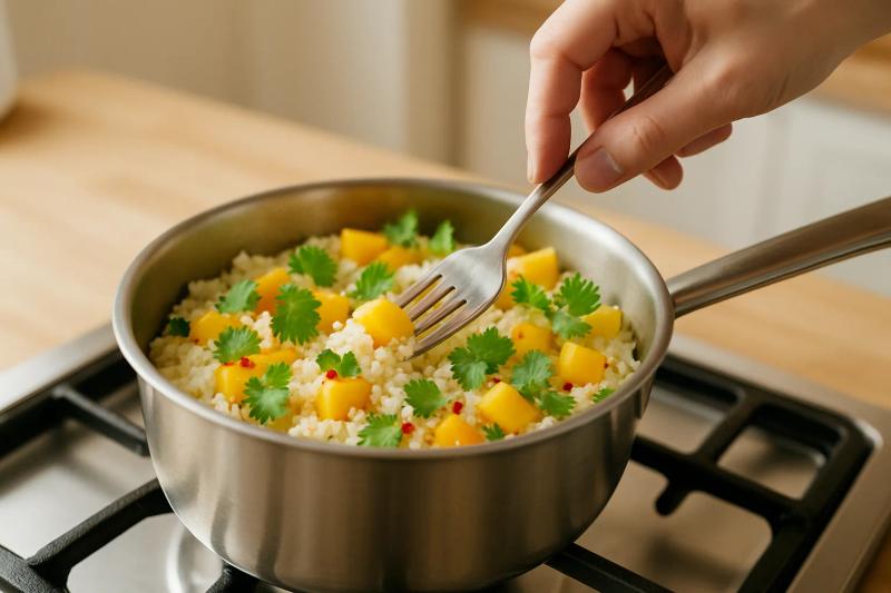 Paso 5 de Arroz con Mango y Chile