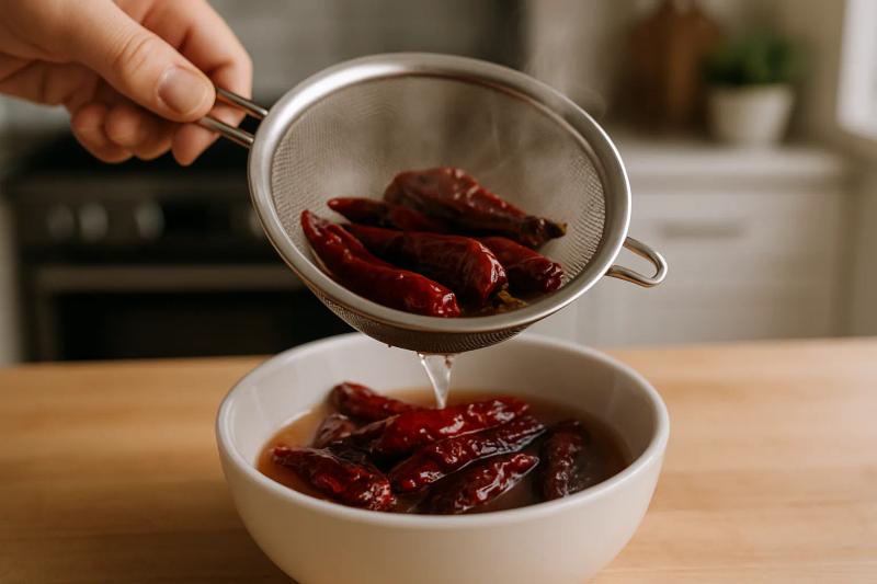 Paso 2 de Conejo en Salsa de Chile Morita