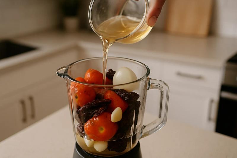 Paso 3 de Conejo en Salsa de Chile Morita