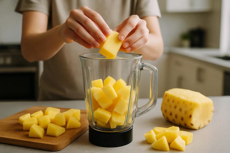 Paso 1 de Agua de Piña Colada