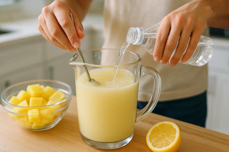 Paso 4 de Agua de Piña Colada