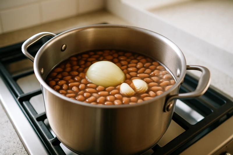Paso 1 de Frijoles Maneados