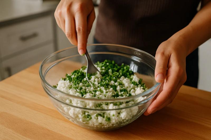 Paso 1 de Flautas de Requesón