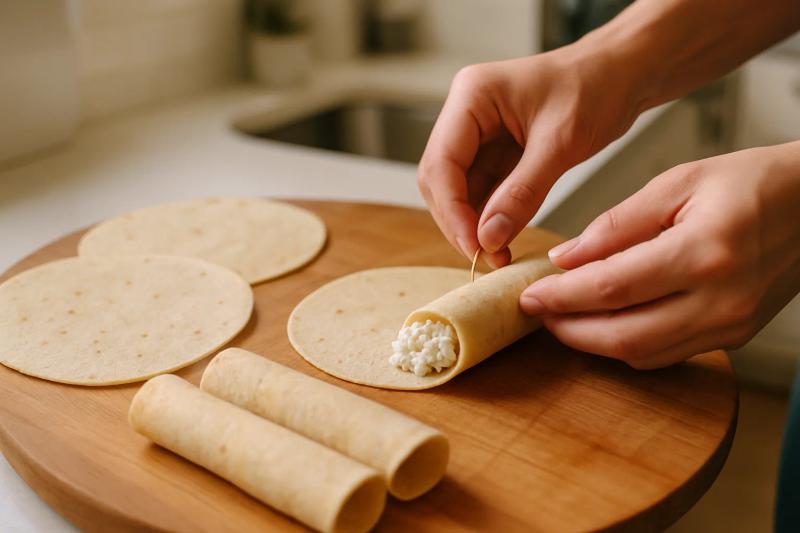 Paso 3 de Flautas de Requesón