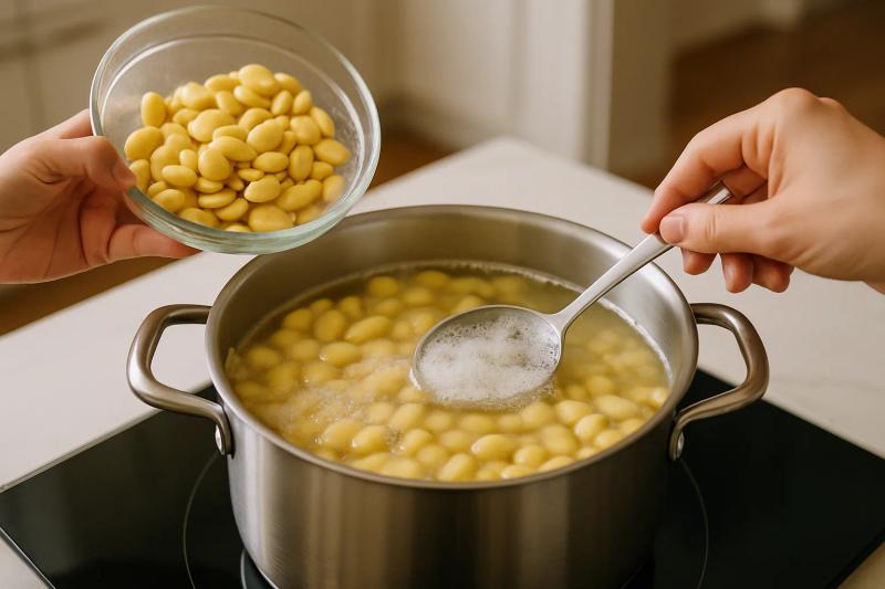 Paso 1 de Sopa de Habas Secas