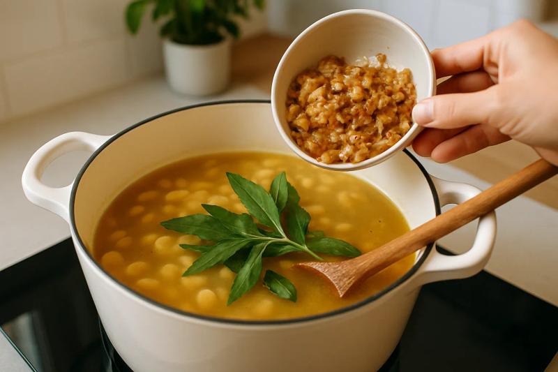 Paso 4 de Sopa de Habas Secas
