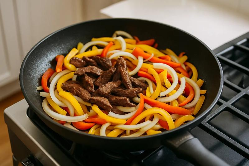 Paso 3 de Tacos de Alambre con Queso