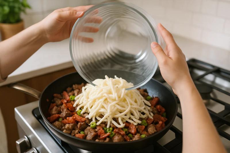 Paso 4 de Tacos de Alambre con Queso