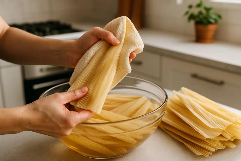 Paso 1 de Tamales de Piña con Coco