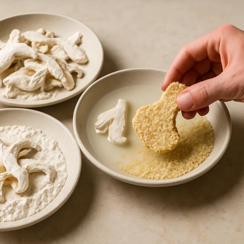 Paso 3 de Milanesa de Setas Empanizada