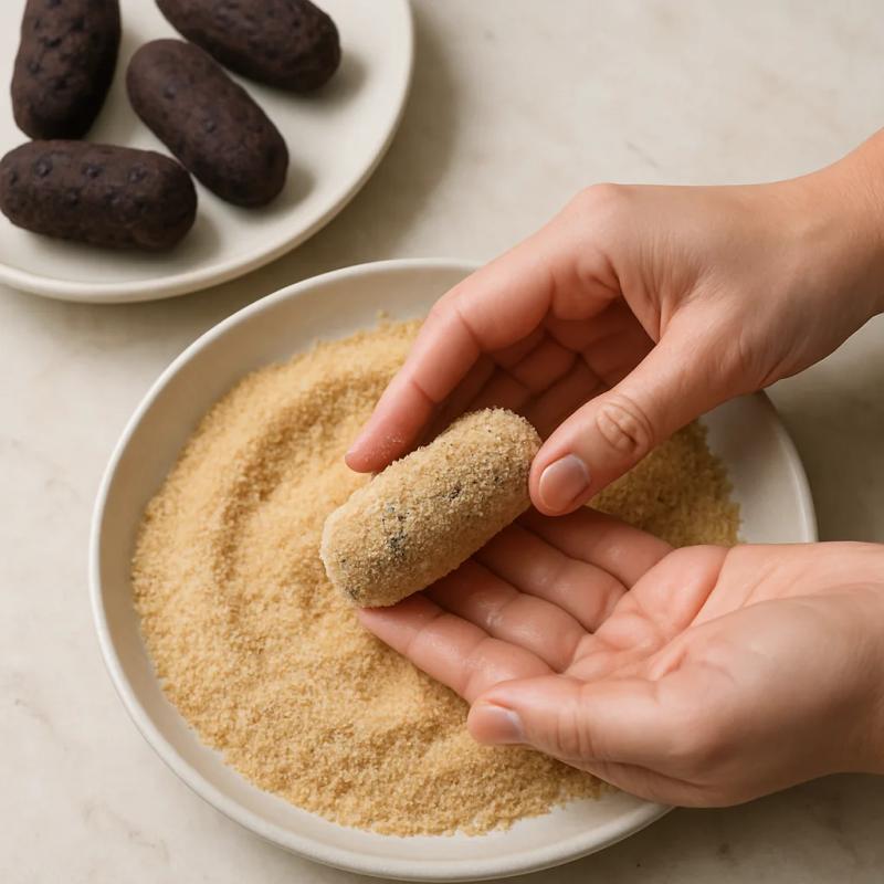 Paso 4 de Croquetas de Frijol Negro y Chipotle