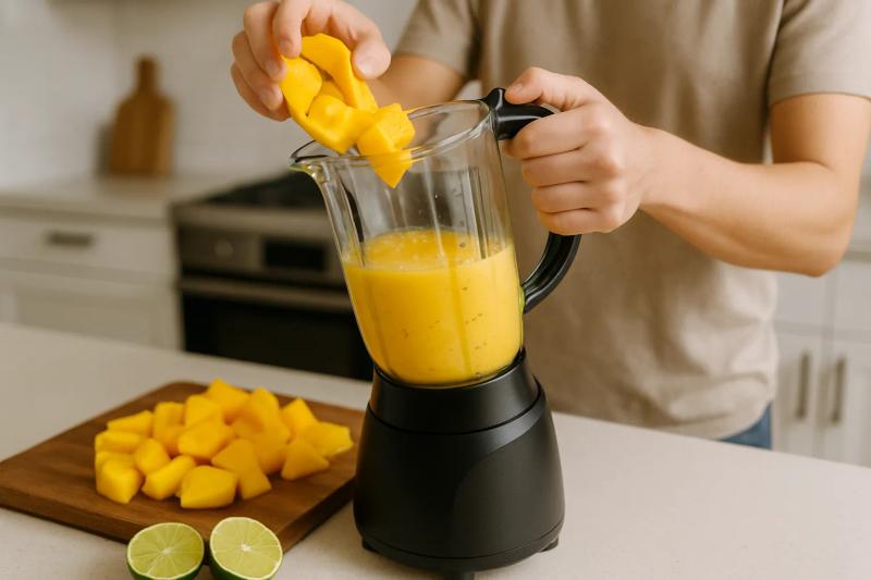 Paso 1 de Helado de Mango con Chile