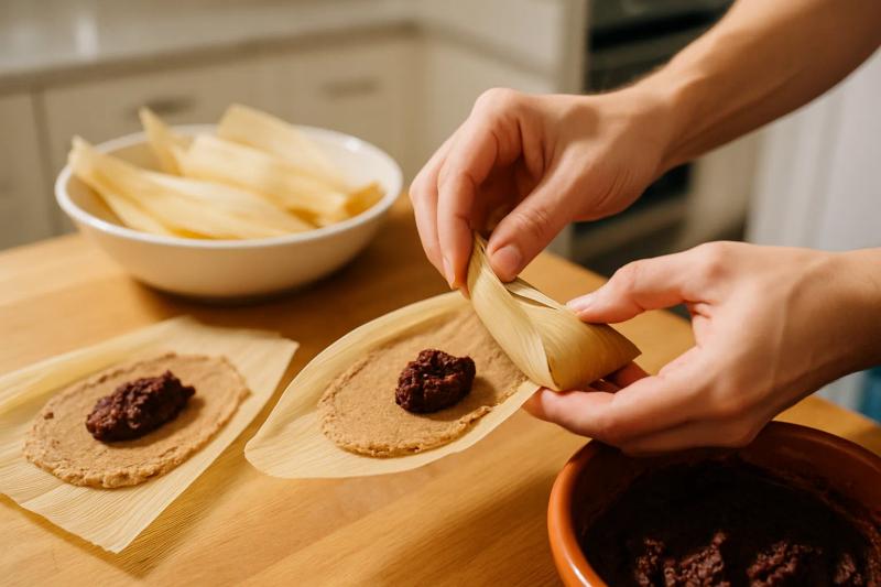 Paso 5 de Tamales de Chocolate