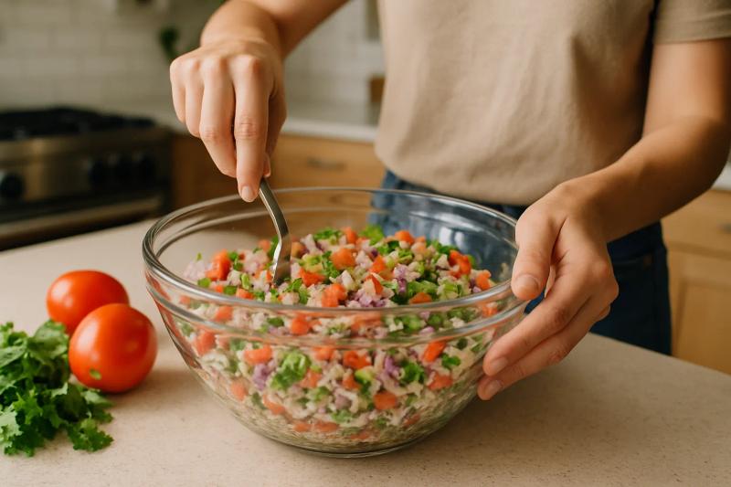 Paso 2 de Tostadas de Jaiba Veracruzanas