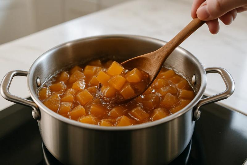 Paso 3 de Dulce de Papaya Verde